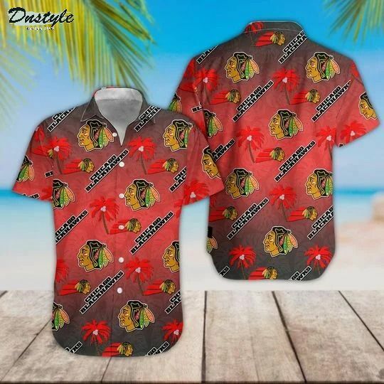 Chicago Blackhawks Hawaiian Shirt - Famjoys Chicago Blackhawks Hawaiian Shirt - Famjoys