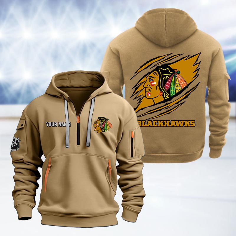 Chicago Blackhawks Heavy Hoodie - Famjoys Chicago Blackhawks Heavy Hoodie - Famjoys