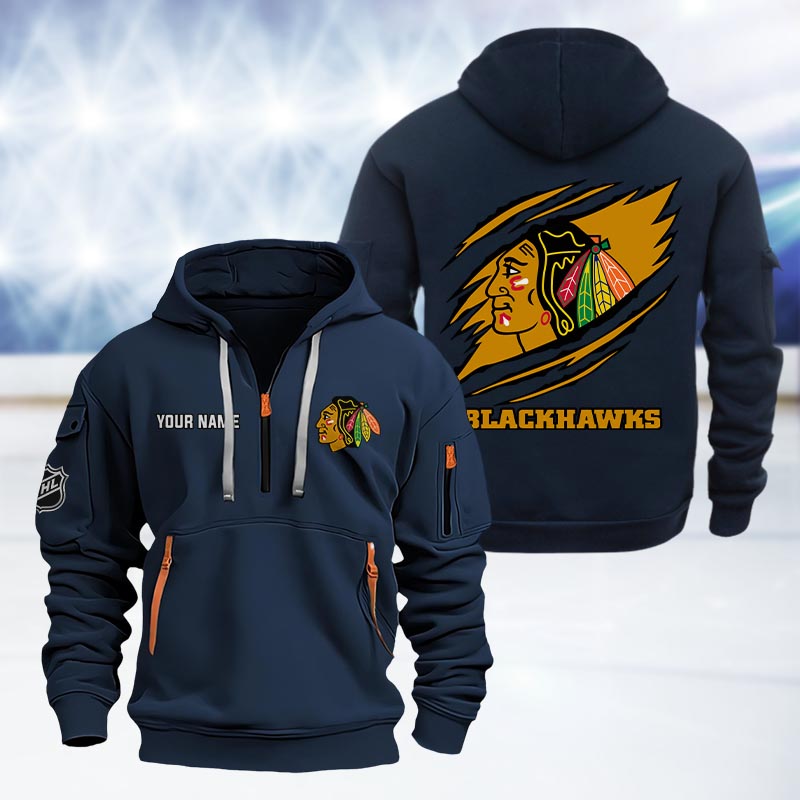 Chicago Blackhawks Heavy Hoodie - Famjoys Chicago Blackhawks Heavy Hoodie - Famjoys