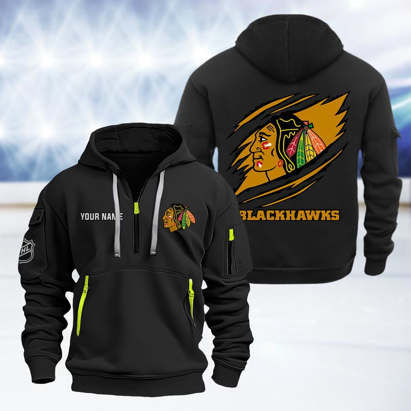 Chicago Blackhawks Heavy Hoodie - Famjoys Chicago Blackhawks Heavy Hoodie - Famjoys