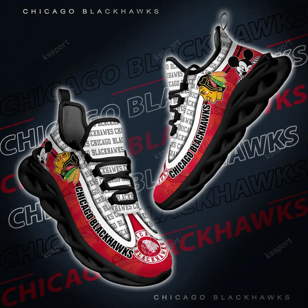 Chicago Blackhawks Max Soul Clunky Sneakers - Famjoys Chicago Blackhawks Max Soul Clunky Sneakers - Famjoys