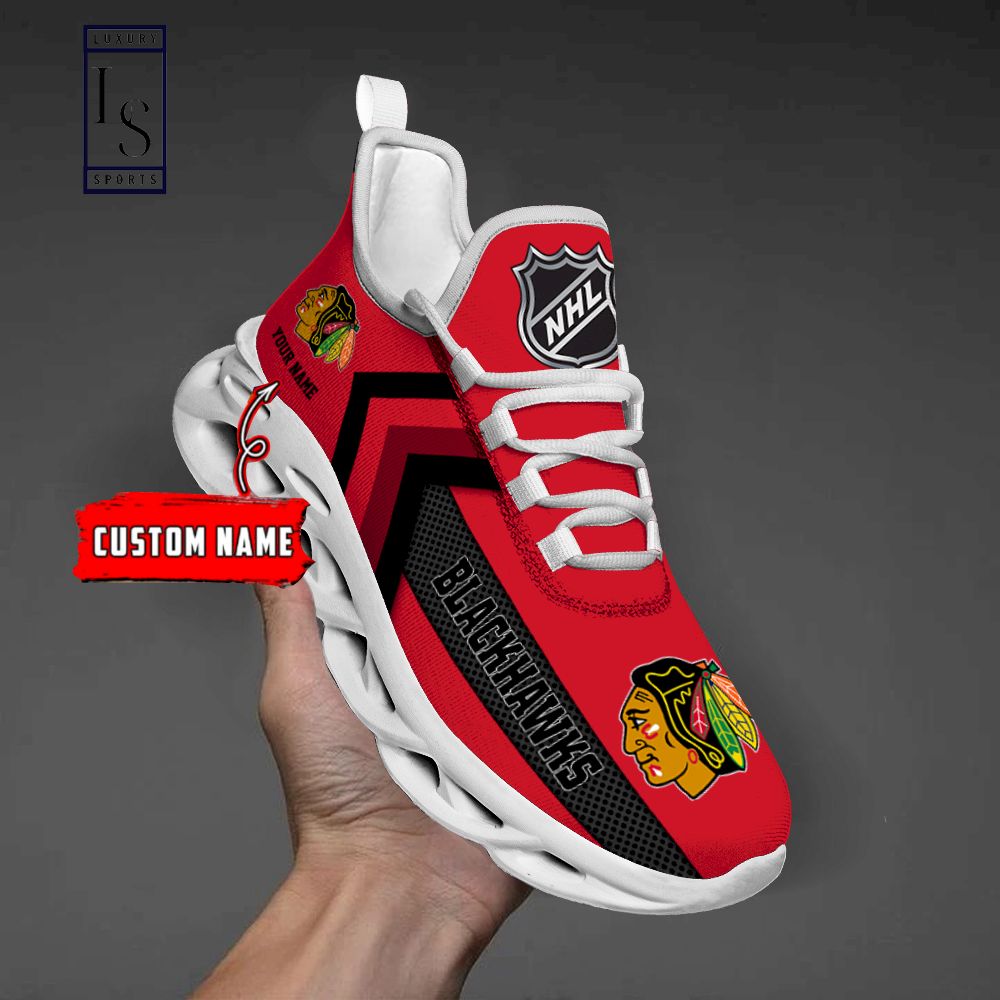 Chicago Blackhawks NHL Personalized Max Soul Shoes - Famjoys Chicago Blackhawks NHL Personalized Max Soul Shoes - Famjoys