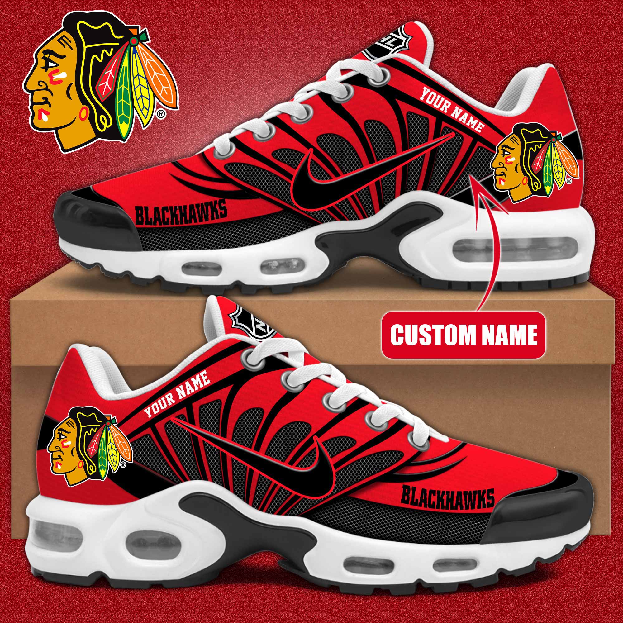 Chicago Blackhawks Shoes - Famjoys Chicago Blackhawks Shoes - Famjoys