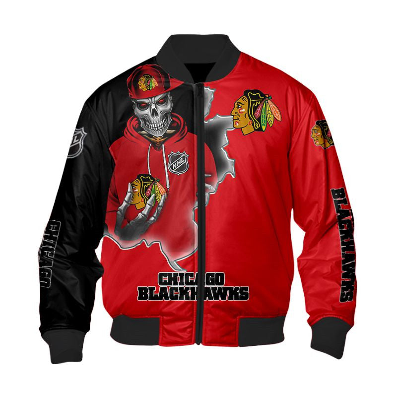 Chicago Blackhawks Varsity Jacketkull - Famjoys Chicago Blackhawks Varsity Jacketkull - Famjoys
