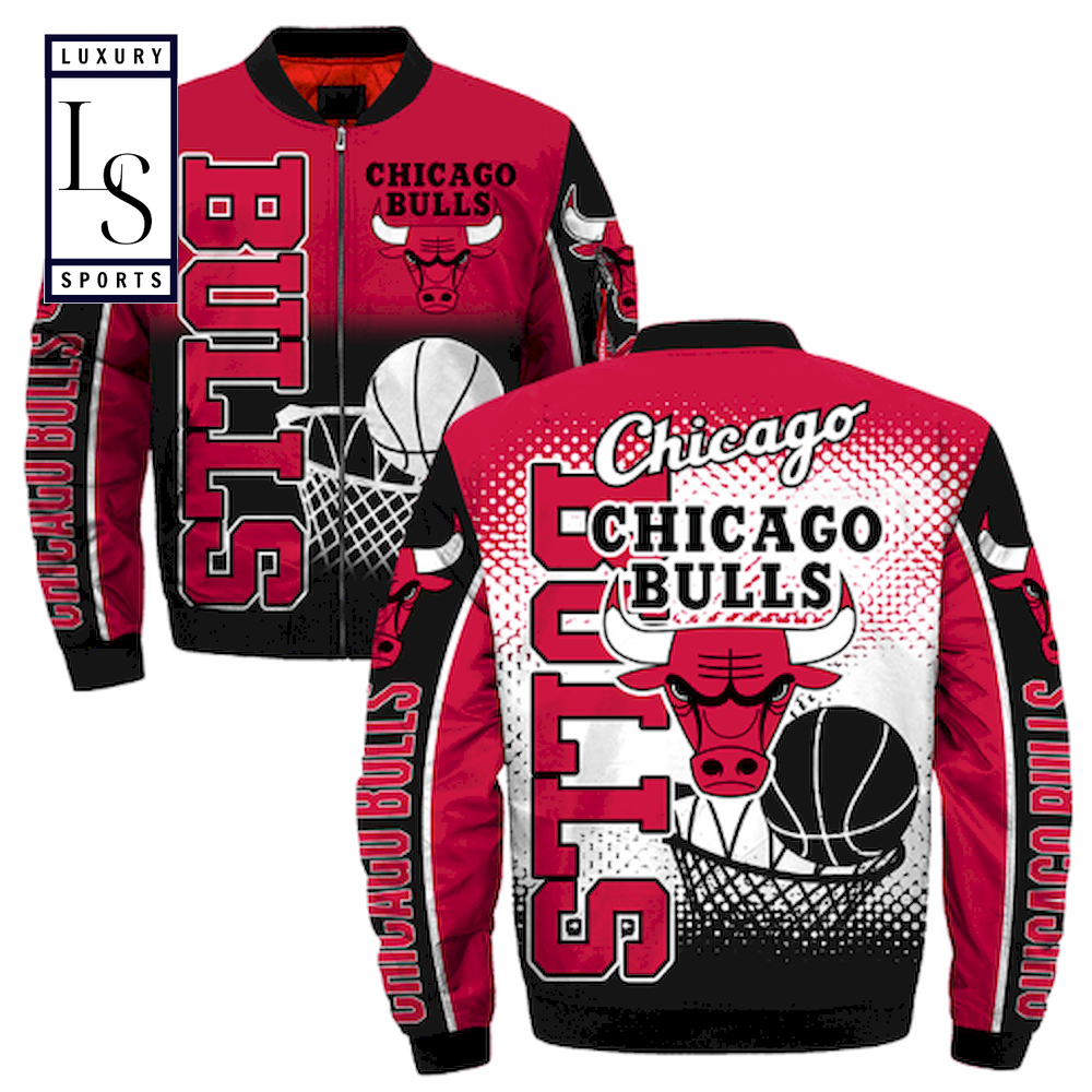 Chicago Bulls Score Bomber Jacket - Famjoys Chicago Bulls Score Bomber Jacket - Famjoys