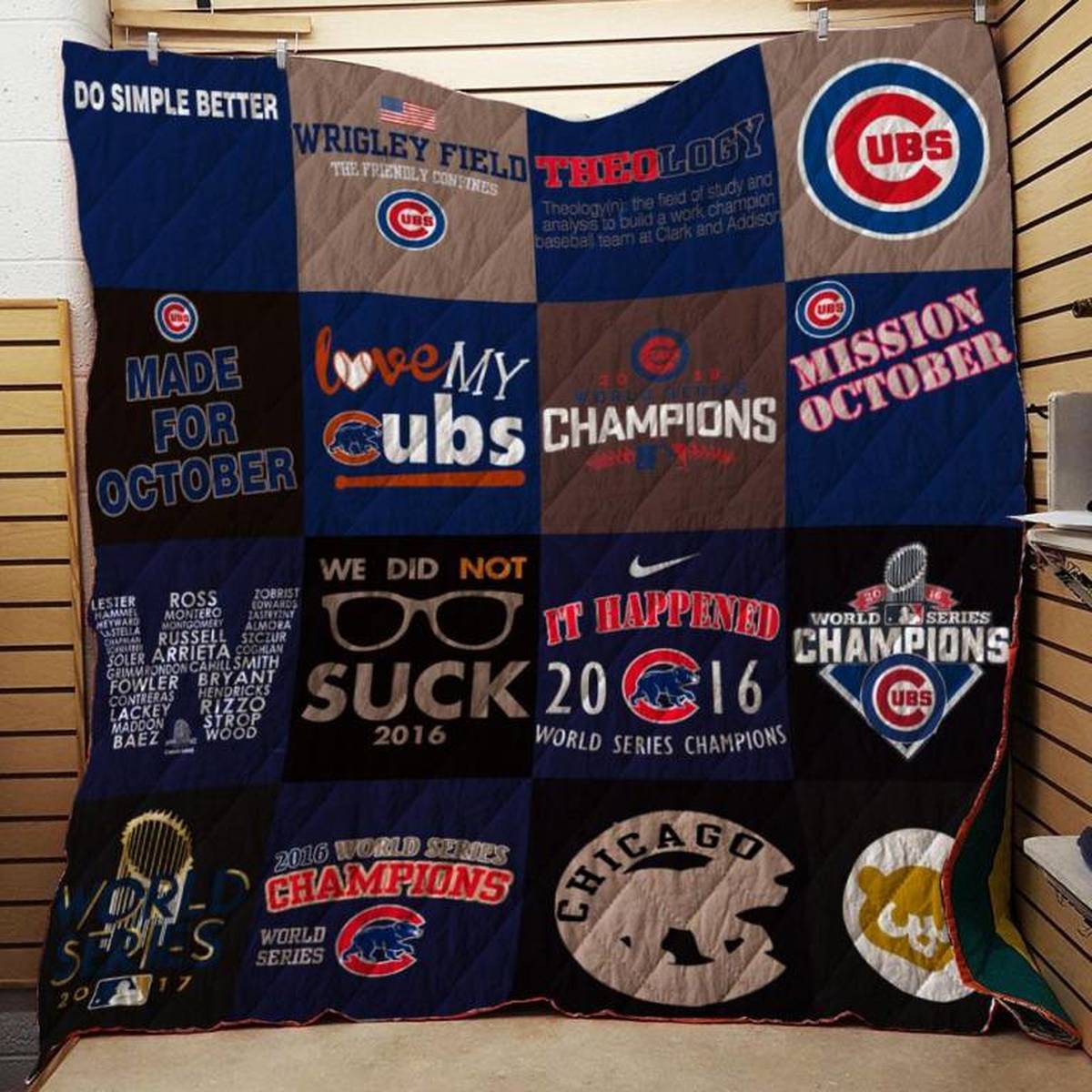 Chicago Cubs All Season Plus Size Quilt Blanket - Famjoys Chicago Cubs All Season Plus Size Quilt Blanket - Famjoys