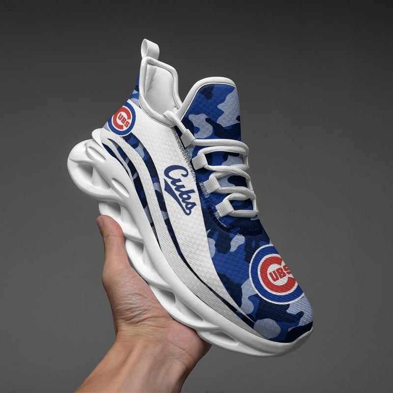Chicago Cubs Camo Pattern Max Soul Shoes NEW019737 - Famjoys Chicago Cubs Camo Pattern Max Soul Shoes NEW019737 - Famjoys