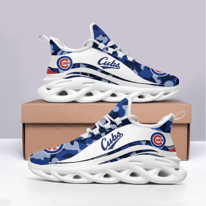 Chicago Cubs Camo Pattern Max Soul Shoes NEW019737 - Famjoys Chicago Cubs Camo Pattern Max Soul Shoes NEW019737 - Famjoys