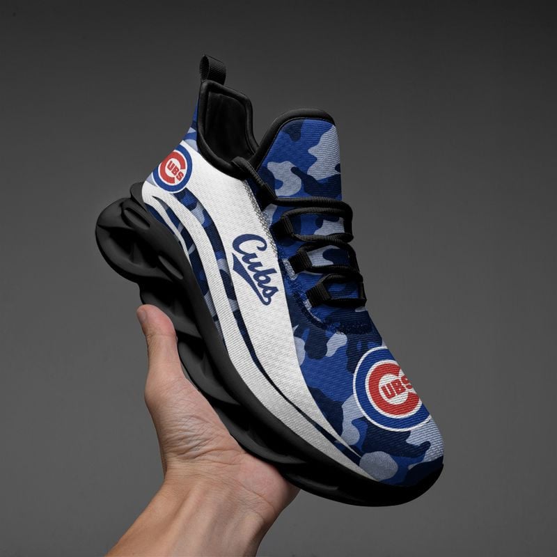 Chicago Cubs Camo Pattern Max Soul Shoes NEW019737 - Famjoys Chicago Cubs Camo Pattern Max Soul Shoes NEW019737 - Famjoys