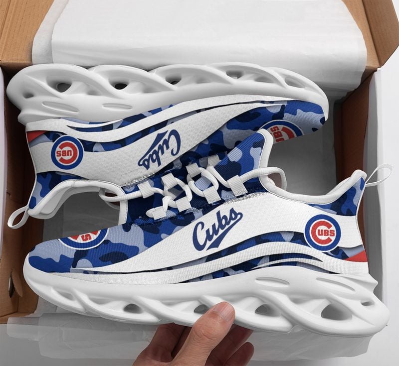 Chicago Cubs Camo Pattern Max Soul Shoes NEW019737 - Famjoys Chicago Cubs Camo Pattern Max Soul Shoes NEW019737 - Famjoys