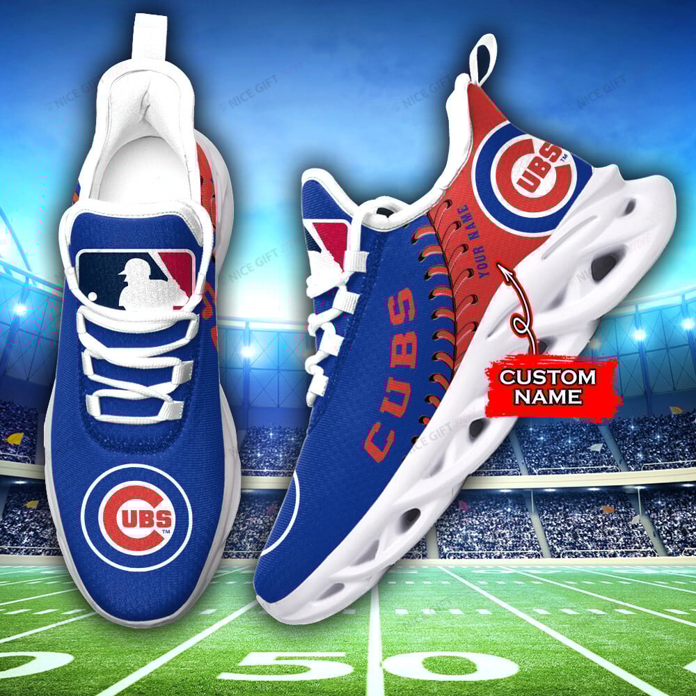 Chicago Cubs Custom Name Max Soul Shoes MSS-O4W3 - Famjoys Chicago Cubs Custom Name Max Soul Shoes MSS-O4W3 - Famjoys