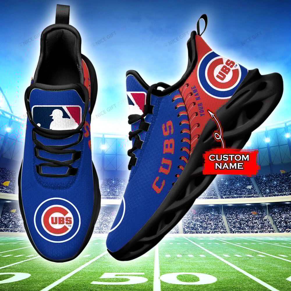 Chicago Cubs Custom Name Max Soul Shoes MSS-O4W3 - Famjoys Chicago Cubs Custom Name Max Soul Shoes MSS-O4W3 - Famjoys