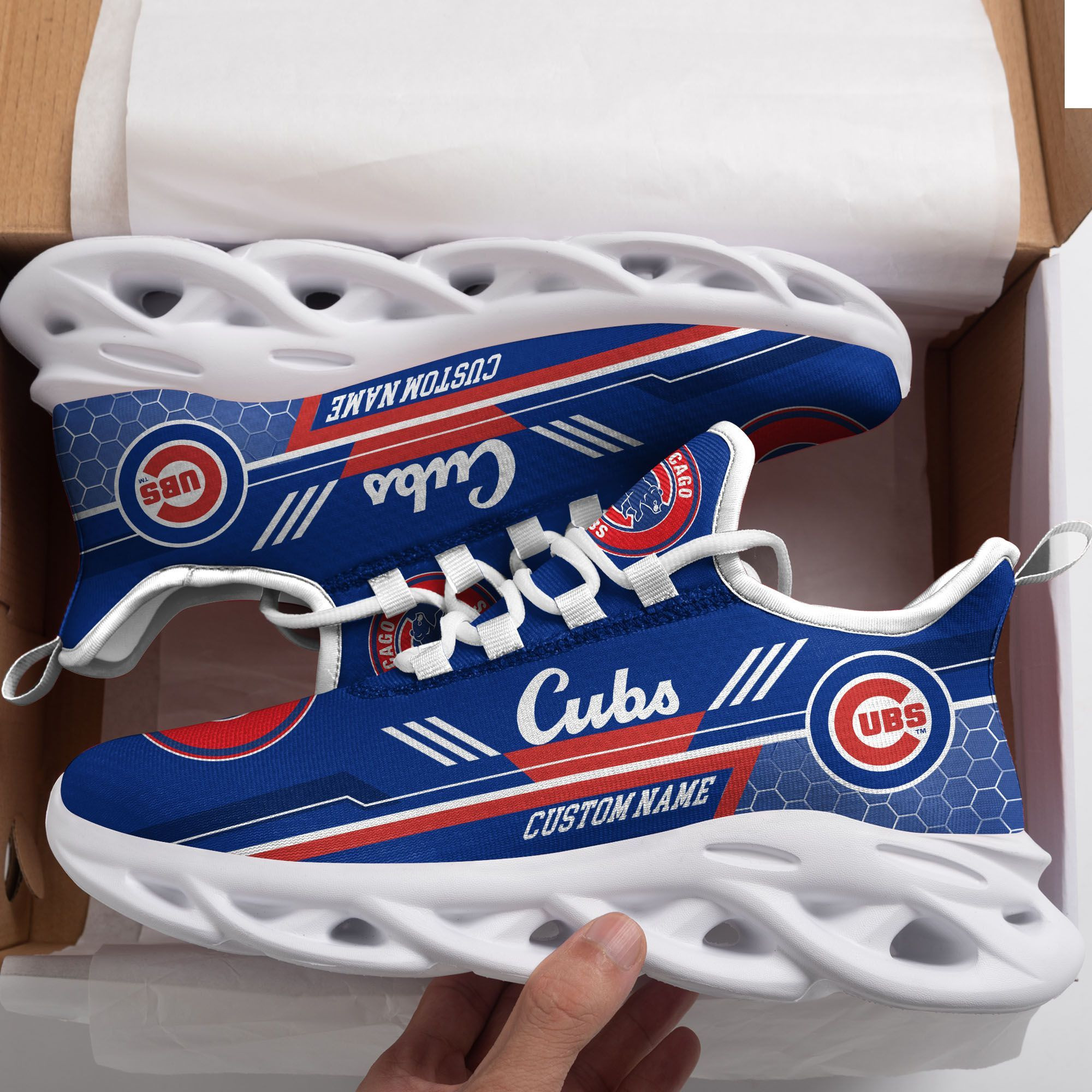 Chicago Cubs Custom Personalized Max Soul Sneakers Running Sports Shoes - Famjoys Chicago Cubs Custom Personalized Max Soul Sneakers Running Sports Shoes - Famjoys