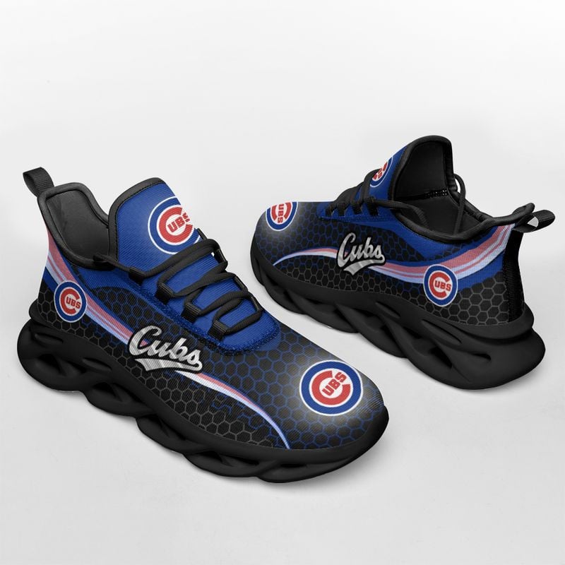 Chicago Cubs Honeycomb Pattern Max Soul Shoes NEW019337 - Famjoys Chicago Cubs Honeycomb Pattern Max Soul Shoes NEW019337 - Famjoys
