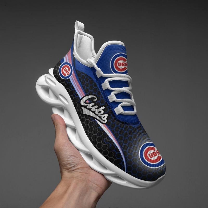 Chicago Cubs Honeycomb Pattern Max Soul Shoes NEW019337 - Famjoys Chicago Cubs Honeycomb Pattern Max Soul Shoes NEW019337 - Famjoys