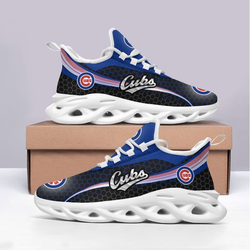 Chicago Cubs Honeycomb Pattern Max Soul Shoes NEW019337 - Famjoys Chicago Cubs Honeycomb Pattern Max Soul Shoes NEW019337 - Famjoys