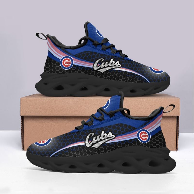 Chicago Cubs Honeycomb Pattern Max Soul Shoes NEW019337 - Famjoys Chicago Cubs Honeycomb Pattern Max Soul Shoes NEW019337 - Famjoys
