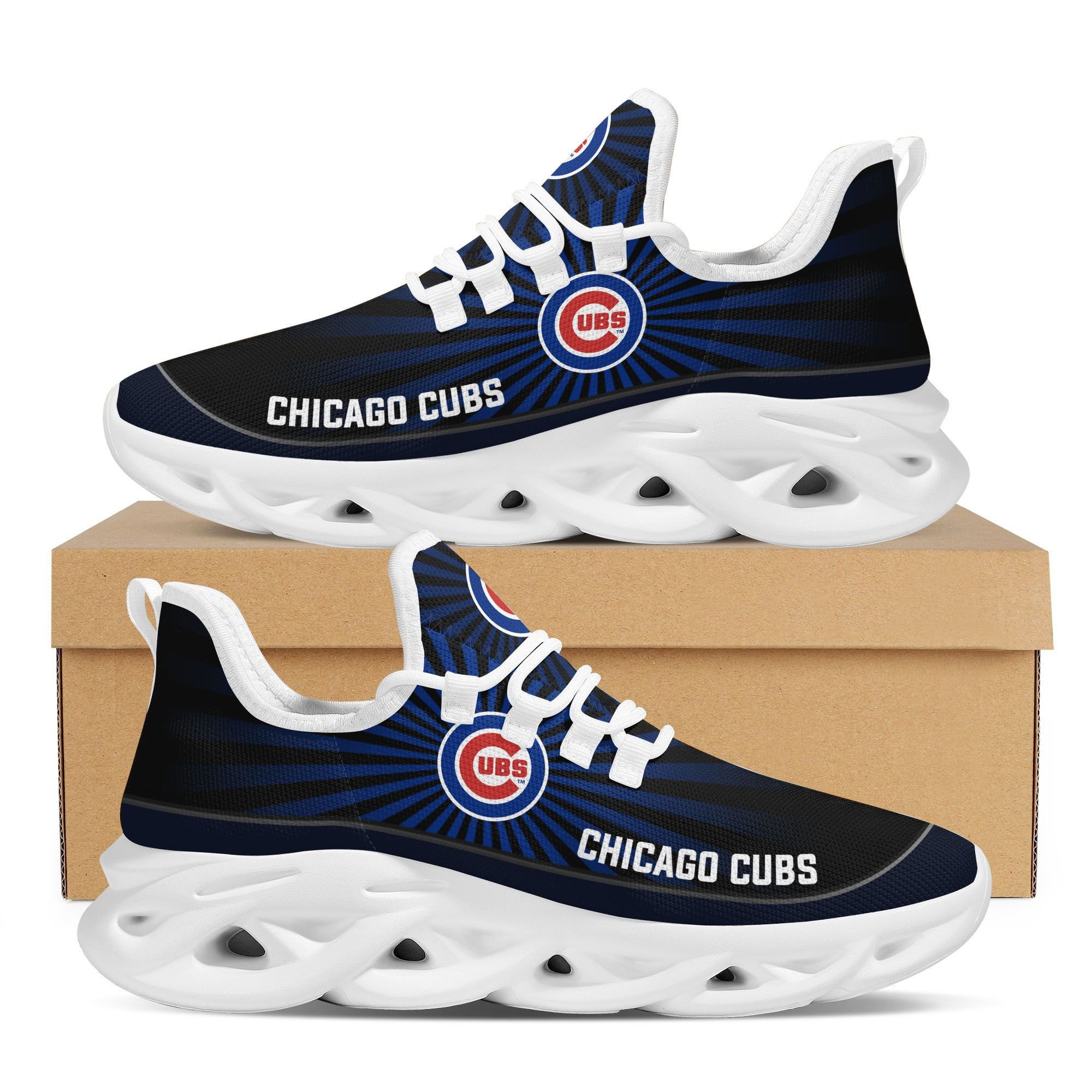Chicago Cubs Light Flashes Design Trending Max Soul Clunky Sneaker Major League Baseball Team - Famjoys Chicago Cubs Light Flashes Design Trending Max Soul Clunky Sneaker Major League Baseball Team - Famjoys