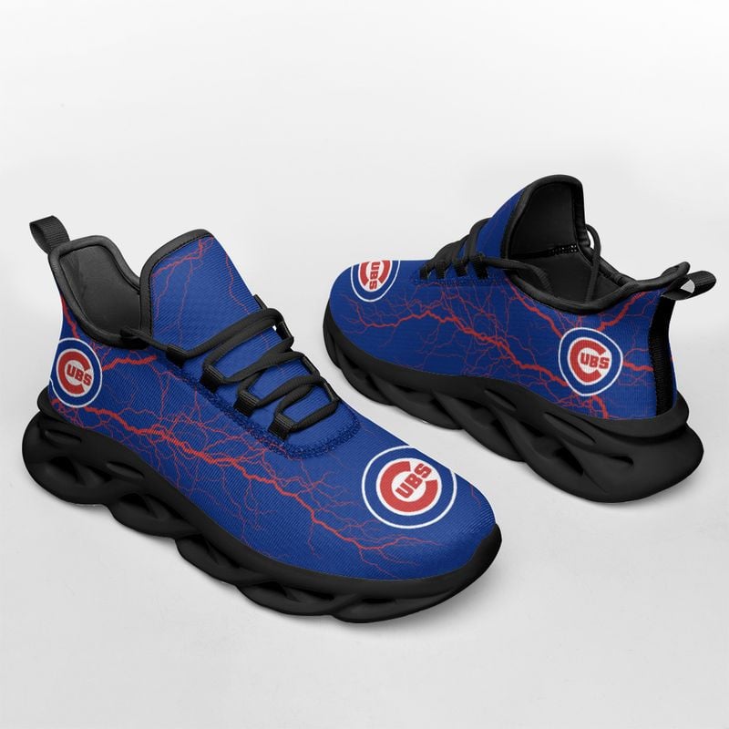 Chicago Cubs Lightning Pattern Max Soul Shoes NEW020537 - Famjoys Chicago Cubs Lightning Pattern Max Soul Shoes NEW020537 - Famjoys