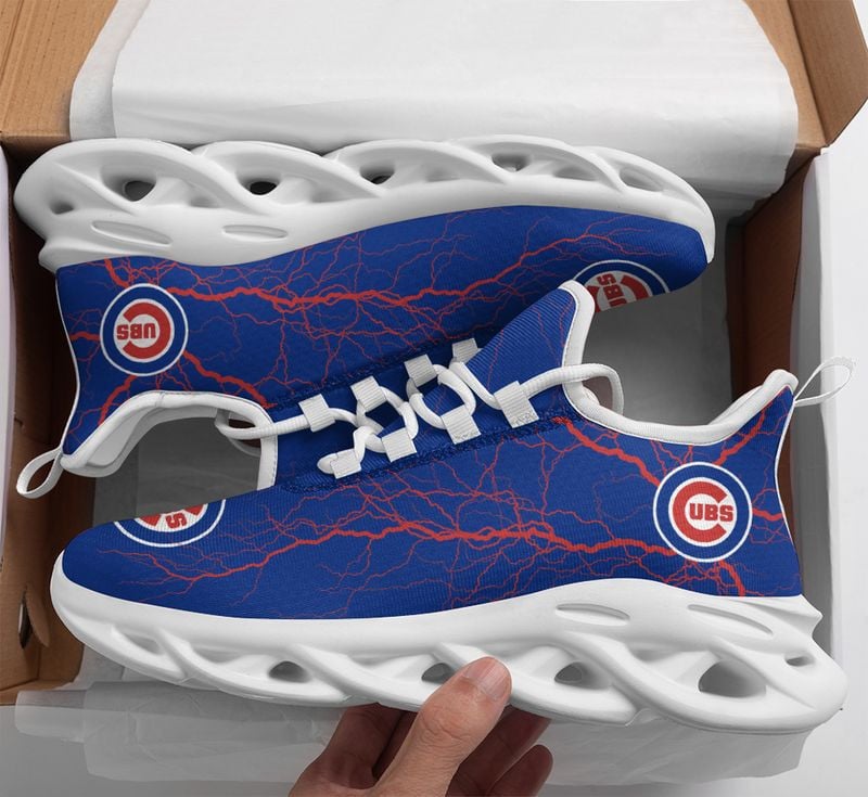 Chicago Cubs Lightning Pattern Max Soul Shoes NEW020537 - Famjoys Chicago Cubs Lightning Pattern Max Soul Shoes NEW020537 - Famjoys