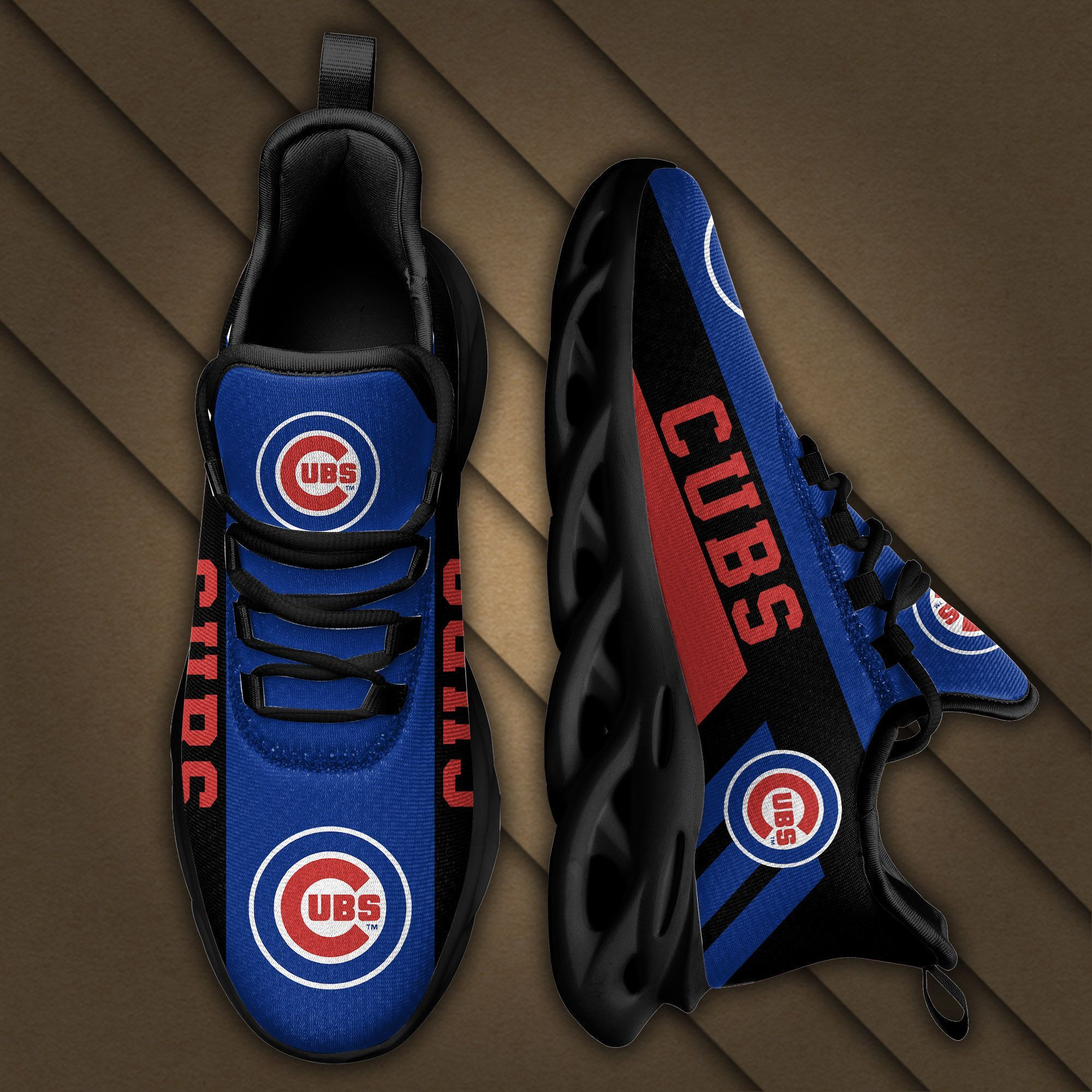 Chicago Cubs Max Soul Sneakers Running Sports Shoes - Famjoys Chicago Cubs Max Soul Sneakers Running Sports Shoes - Famjoys