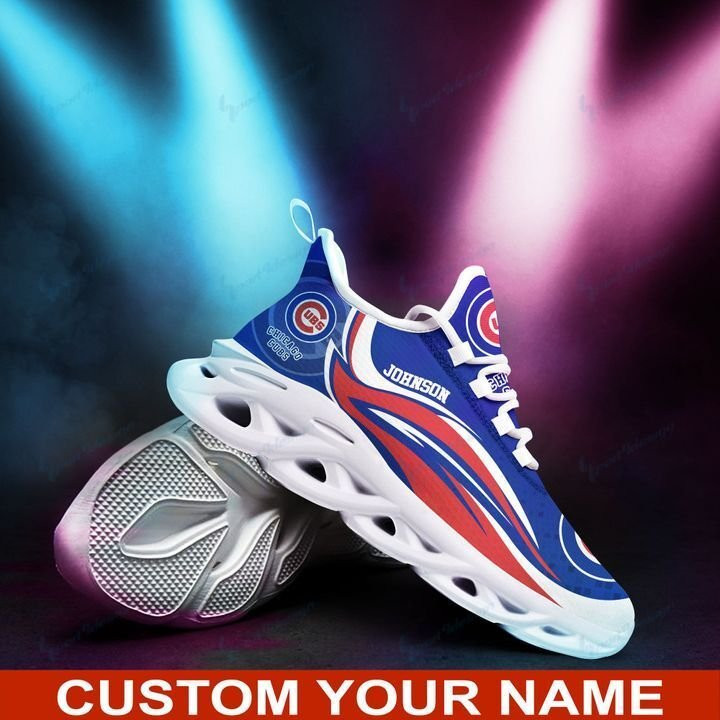 Chicago Cubs Max Soul YZ Running Sneakers 141 - Famjoys Chicago Cubs Max Soul YZ Running Sneakers 141 - Famjoys