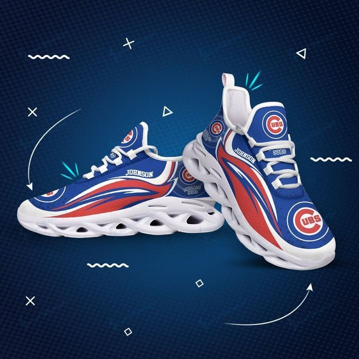 Chicago Cubs Max Soul YZ Running Sneakers 141 - Famjoys Chicago Cubs Max Soul YZ Running Sneakers 141 - Famjoys