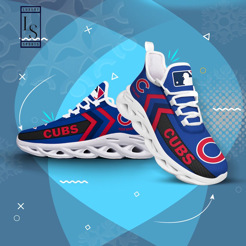 Chicago Cubs Personalized Max Soul Shoes - Famjoys Chicago Cubs Personalized Max Soul Shoes - Famjoys