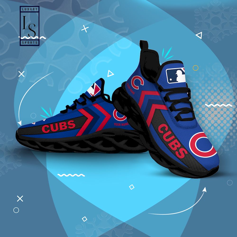 Chicago Cubs Personalized Max Soul Shoes - Famjoys Chicago Cubs Personalized Max Soul Shoes - Famjoys