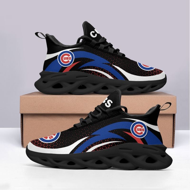Chicago Cubs Triangle Abstract Pattern Max Soul Shoes NEW054537 - Famjoys Chicago Cubs Triangle Abstract Pattern Max Soul Shoes NEW054537 - Famjoys