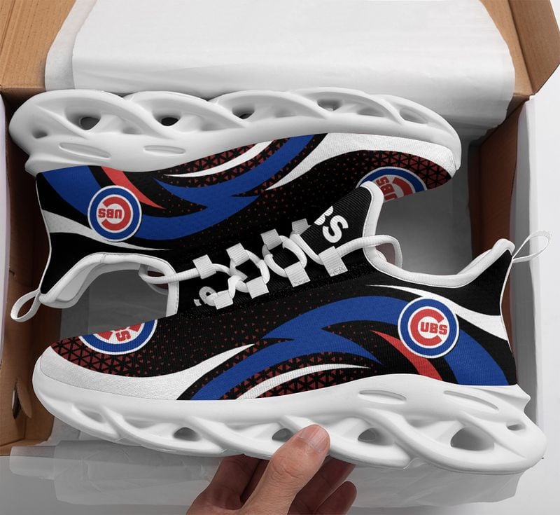Chicago Cubs Triangle Abstract Pattern Max Soul Shoes NEW054537 - Famjoys Chicago Cubs Triangle Abstract Pattern Max Soul Shoes NEW054537 - Famjoys