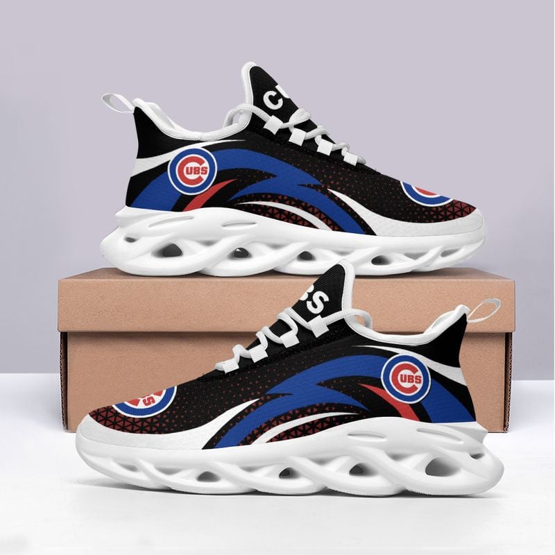 Chicago Cubs Triangle Abstract Pattern Max Soul Shoes NEW054537 - Famjoys Chicago Cubs Triangle Abstract Pattern Max Soul Shoes NEW054537 - Famjoys