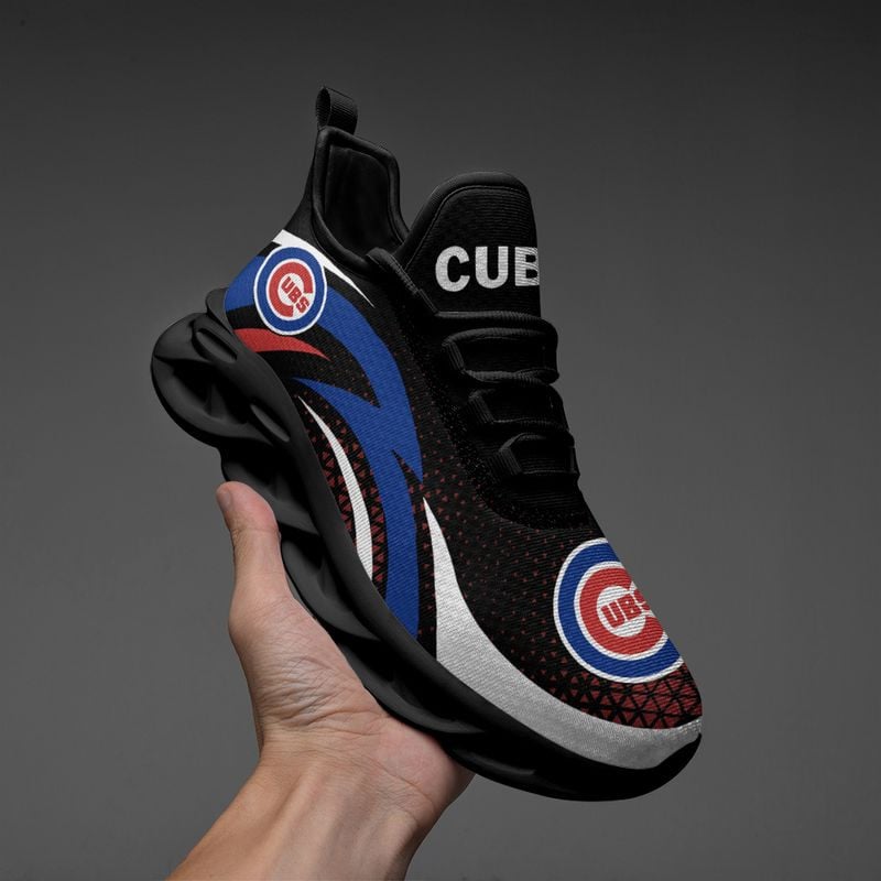 Chicago Cubs Triangle Abstract Pattern Max Soul Shoes NEW054537 - Famjoys Chicago Cubs Triangle Abstract Pattern Max Soul Shoes NEW054537 - Famjoys