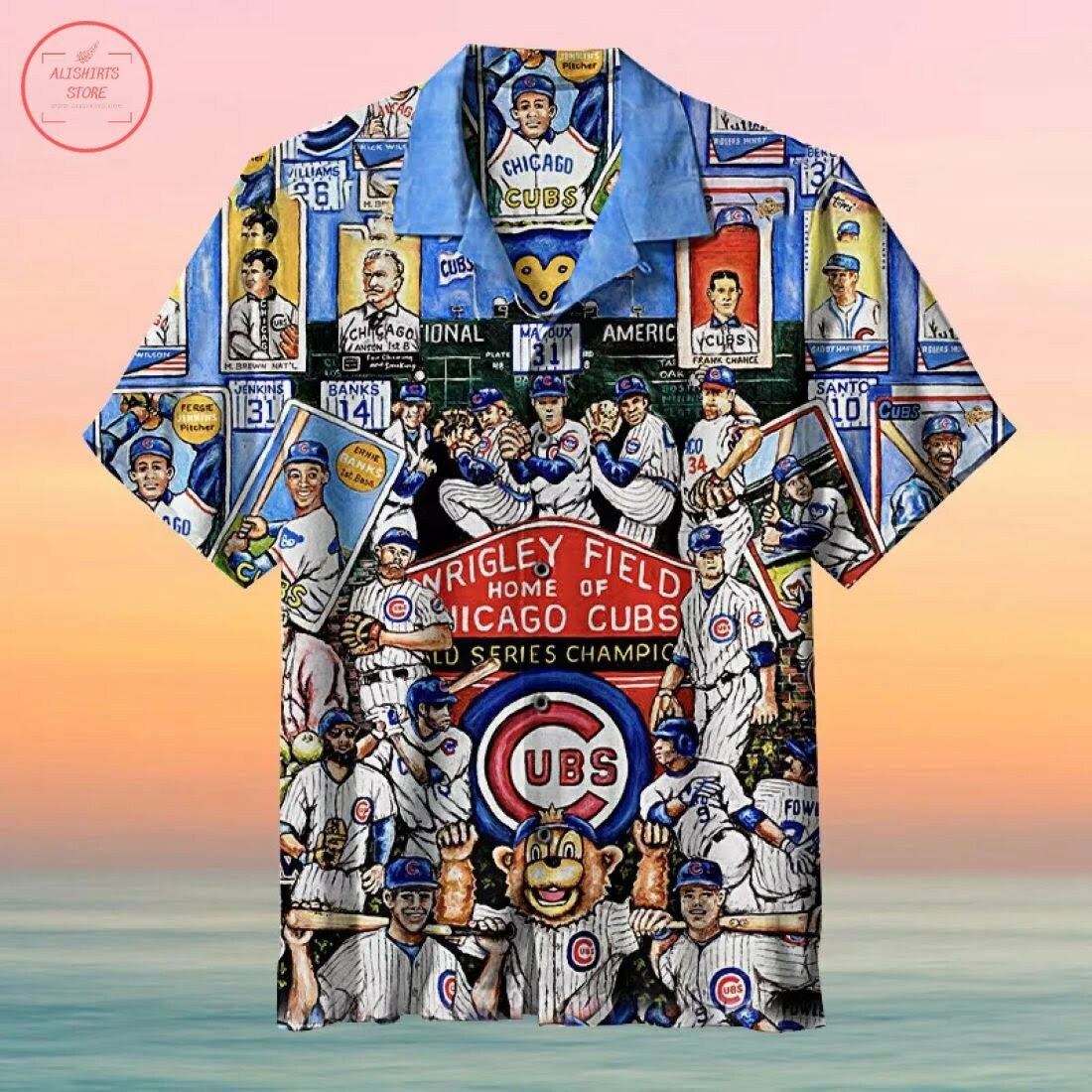 Chicago Cubs Tribute Hawaiian Shirt - Famjoys Chicago Cubs Tribute Hawaiian Shirt - Famjoys