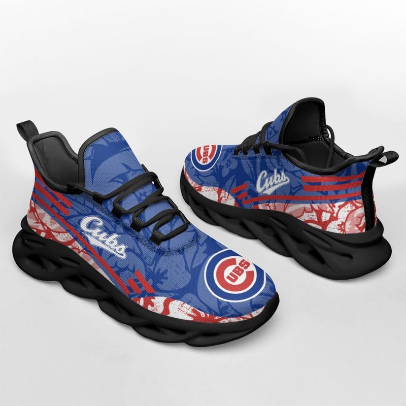 Chicago Cubs Tropical Flowers Max Soul Shoes NLA066137 - Famjoys Chicago Cubs Tropical Flowers Max Soul Shoes NLA066137 - Famjoys