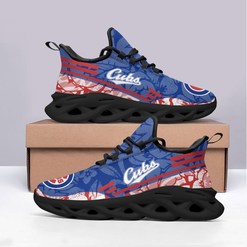Chicago Cubs Tropical Flowers Max Soul Shoes NLA066137 - Famjoys Chicago Cubs Tropical Flowers Max Soul Shoes NLA066137 - Famjoys