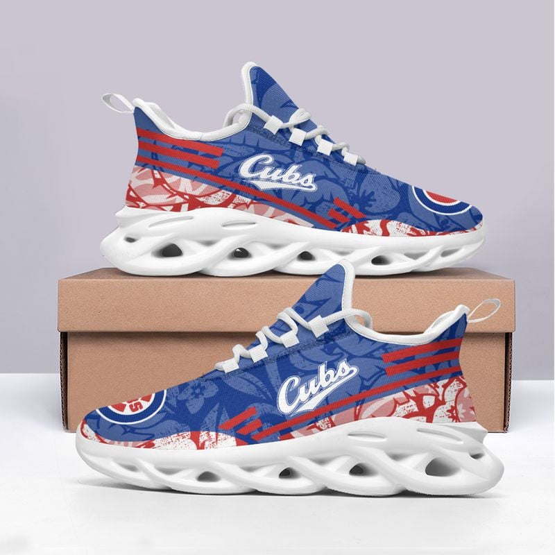 Chicago Cubs Tropical Flowers Max Soul Shoes NLA066137 - Famjoys Chicago Cubs Tropical Flowers Max Soul Shoes NLA066137 - Famjoys