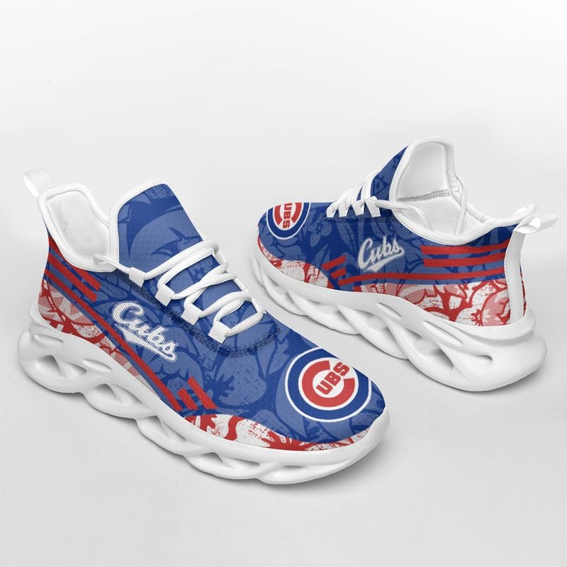 Chicago Cubs Tropical Flowers Max Soul Shoes NLA066137 - Famjoys Chicago Cubs Tropical Flowers Max Soul Shoes NLA066137 - Famjoys