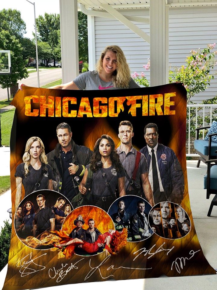 Chicago Fire Quilt Blanket - Famjoys Chicago Fire Quilt Blanket - Famjoys