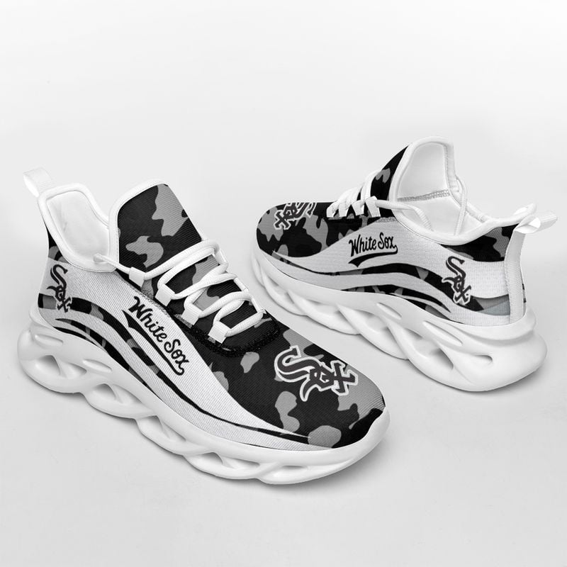 Chicago White Sox Camo Pattern Max Soul Shoes NEW019738 - Famjoys Chicago White Sox Camo Pattern Max Soul Shoes NEW019738 - Famjoys