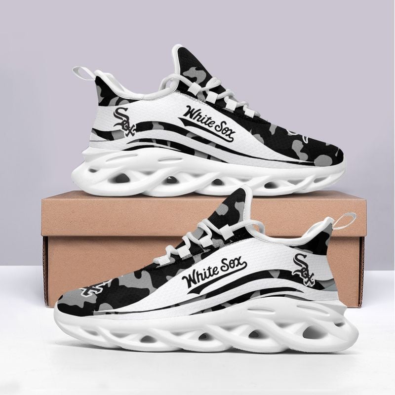 Chicago White Sox Camo Pattern Max Soul Shoes NEW019738 - Famjoys Chicago White Sox Camo Pattern Max Soul Shoes NEW019738 - Famjoys