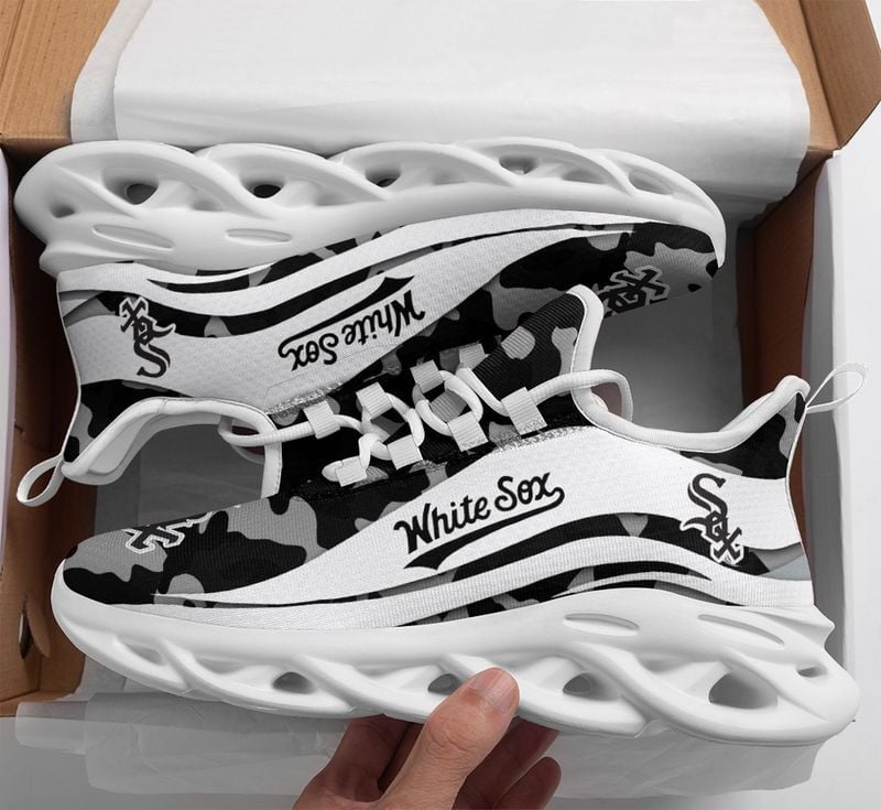 Chicago White Sox Camo Pattern Max Soul Shoes NEW019738 - Famjoys Chicago White Sox Camo Pattern Max Soul Shoes NEW019738 - Famjoys