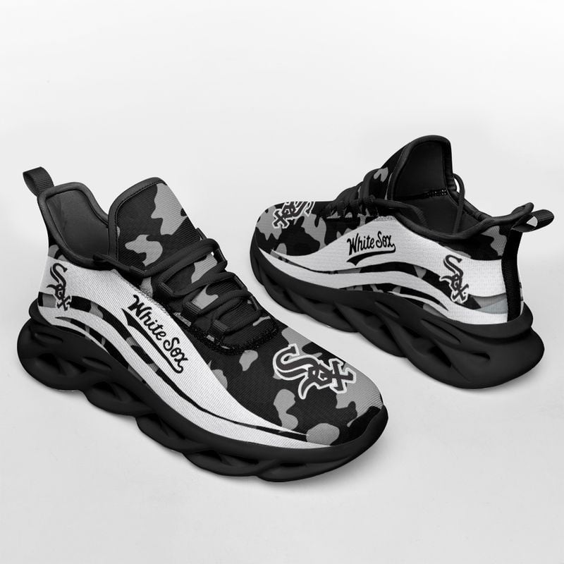 Chicago White Sox Camo Pattern Max Soul Shoes NEW019738 - Famjoys Chicago White Sox Camo Pattern Max Soul Shoes NEW019738 - Famjoys