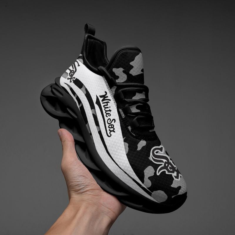 Chicago White Sox Camo Pattern Max Soul Shoes NEW019738 - Famjoys Chicago White Sox Camo Pattern Max Soul Shoes NEW019738 - Famjoys