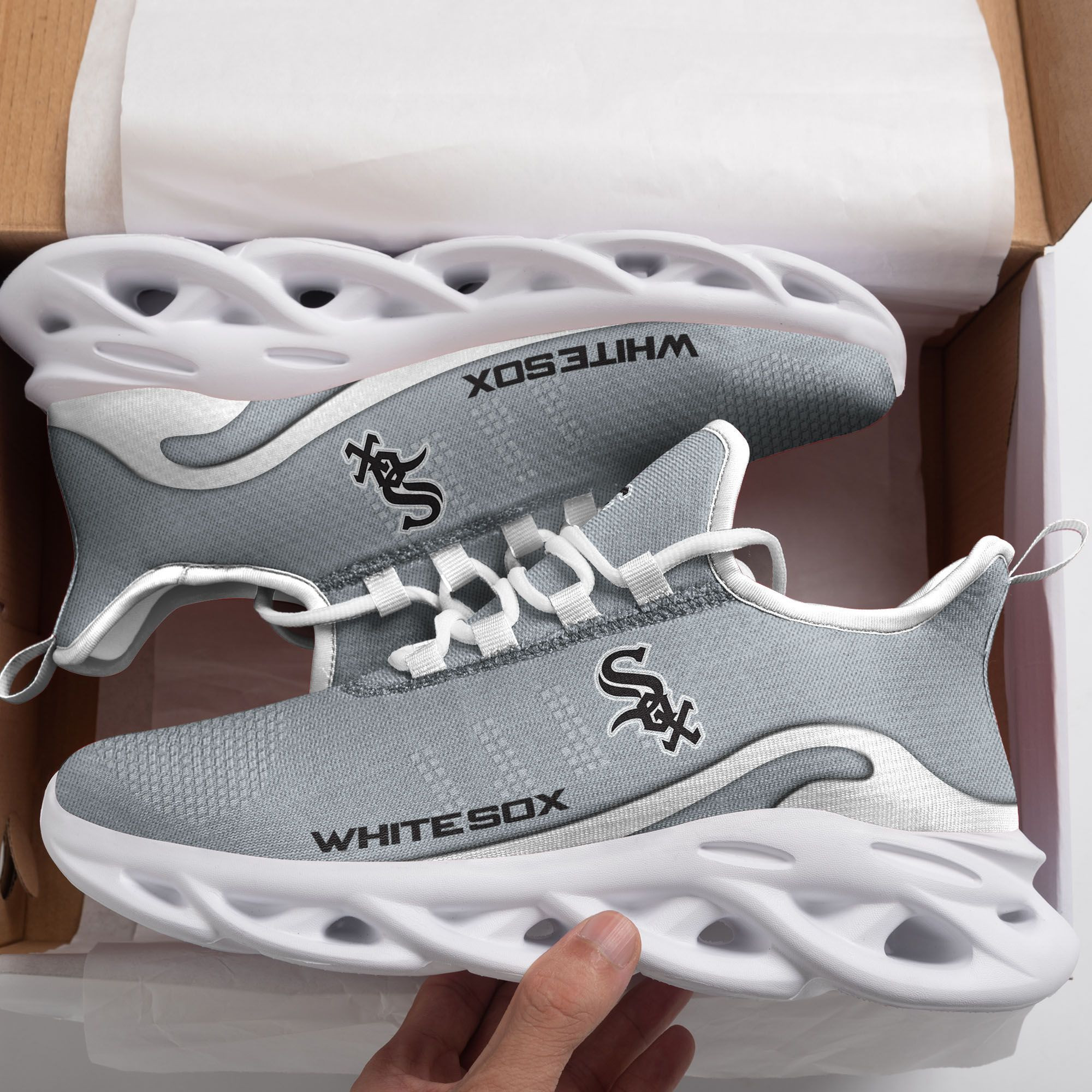 Chicago White Sox D Printed Max Soul Clunky Sneaker Shoes - Famjoys Chicago White Sox D Printed Max Soul Clunky Sneaker Shoes - Famjoys
