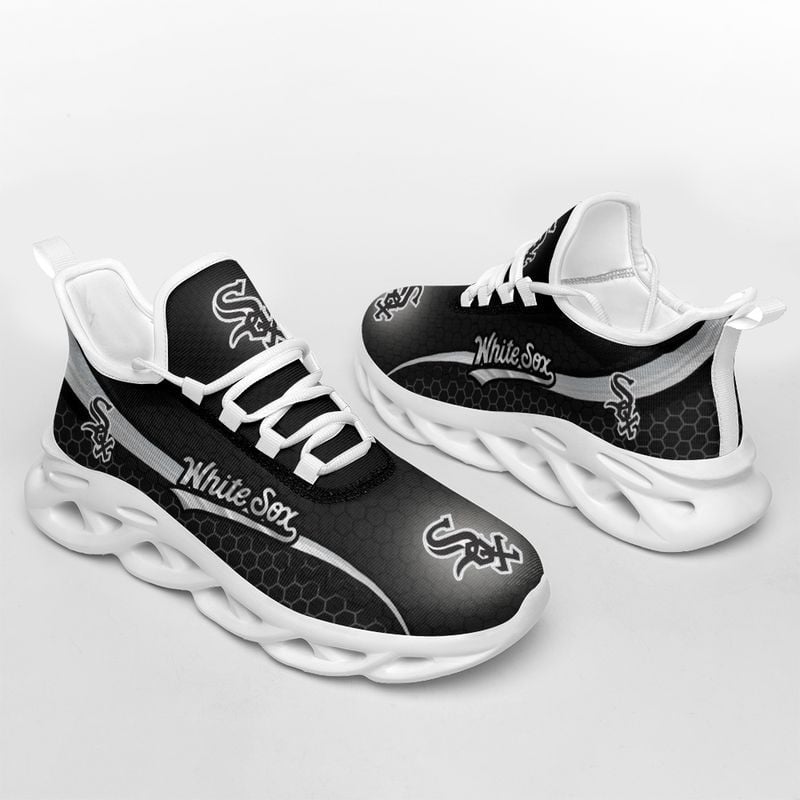 Chicago White Sox Honeycomb Pattern Max Soul Shoes NEW019338 - Famjoys Chicago White Sox Honeycomb Pattern Max Soul Shoes NEW019338 - Famjoys