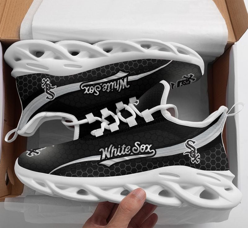 Chicago White Sox Honeycomb Pattern Max Soul Shoes NEW019338 - Famjoys Chicago White Sox Honeycomb Pattern Max Soul Shoes NEW019338 - Famjoys