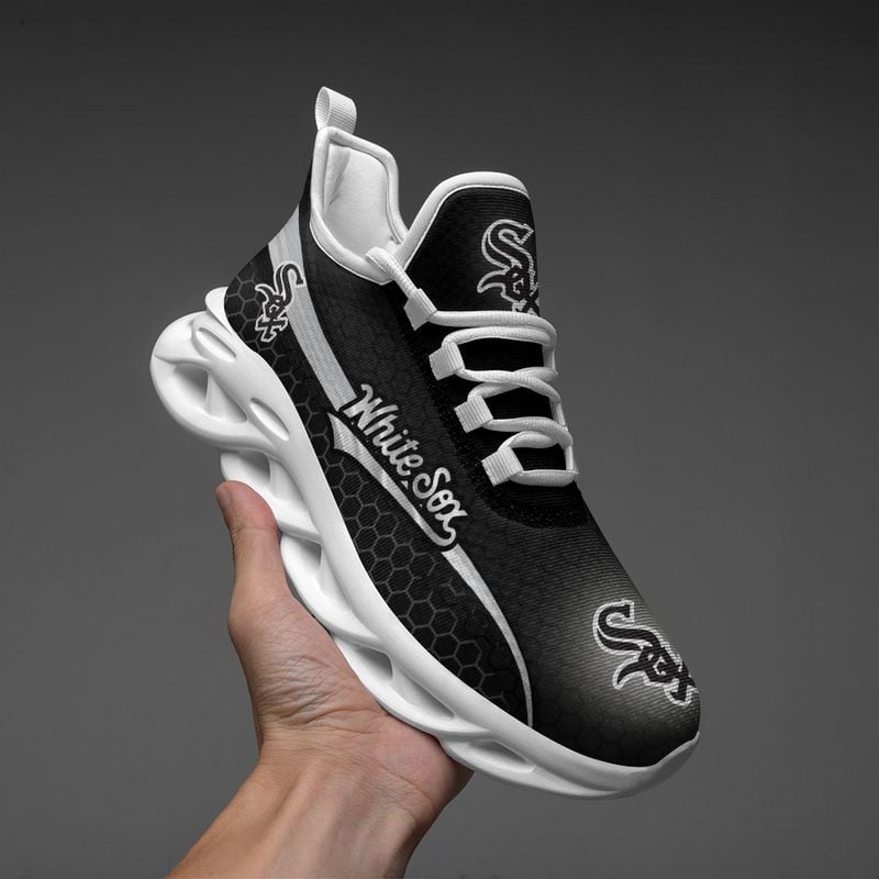 Chicago White Sox Honeycomb Pattern Max Soul Shoes NEW019338 - Famjoys Chicago White Sox Honeycomb Pattern Max Soul Shoes NEW019338 - Famjoys