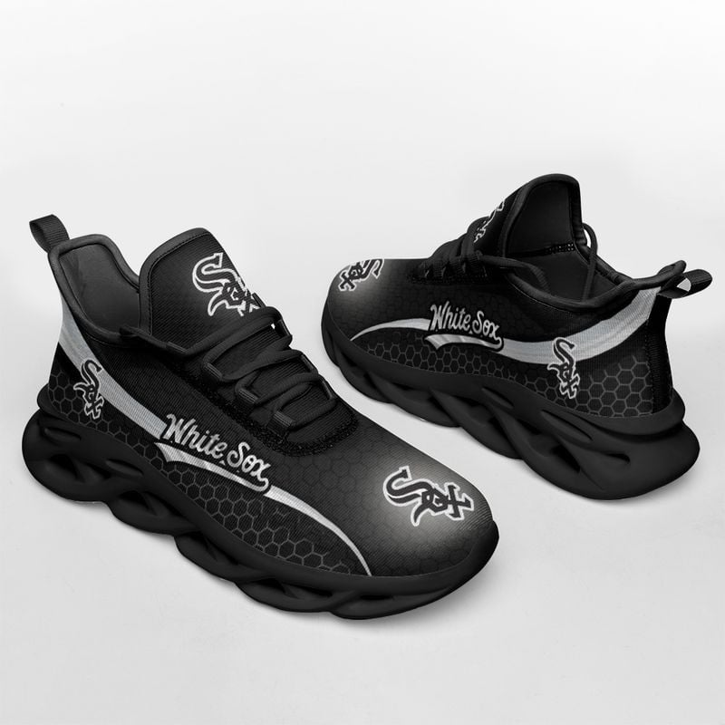 Chicago White Sox Honeycomb Pattern Max Soul Shoes NEW019338 - Famjoys Chicago White Sox Honeycomb Pattern Max Soul Shoes NEW019338 - Famjoys