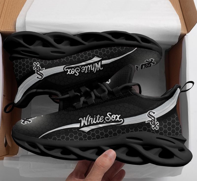 Chicago White Sox Honeycomb Pattern Max Soul Shoes NEW019338 - Famjoys Chicago White Sox Honeycomb Pattern Max Soul Shoes NEW019338 - Famjoys